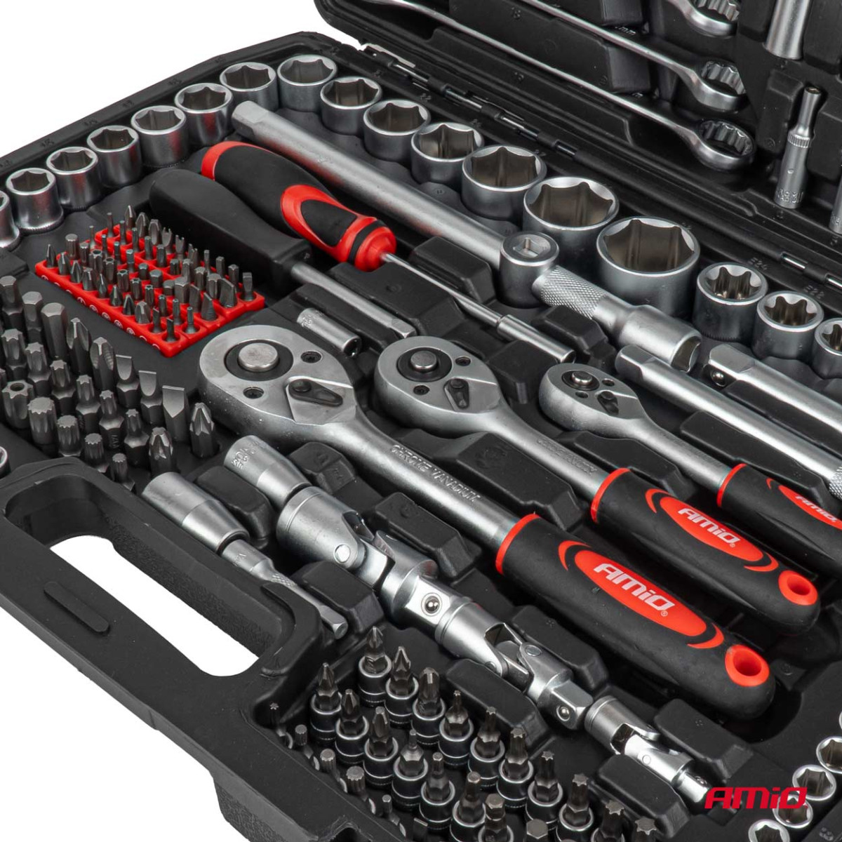 Bit, wrench and socket set with ratchets, 216 pcs., AMIO-05020
