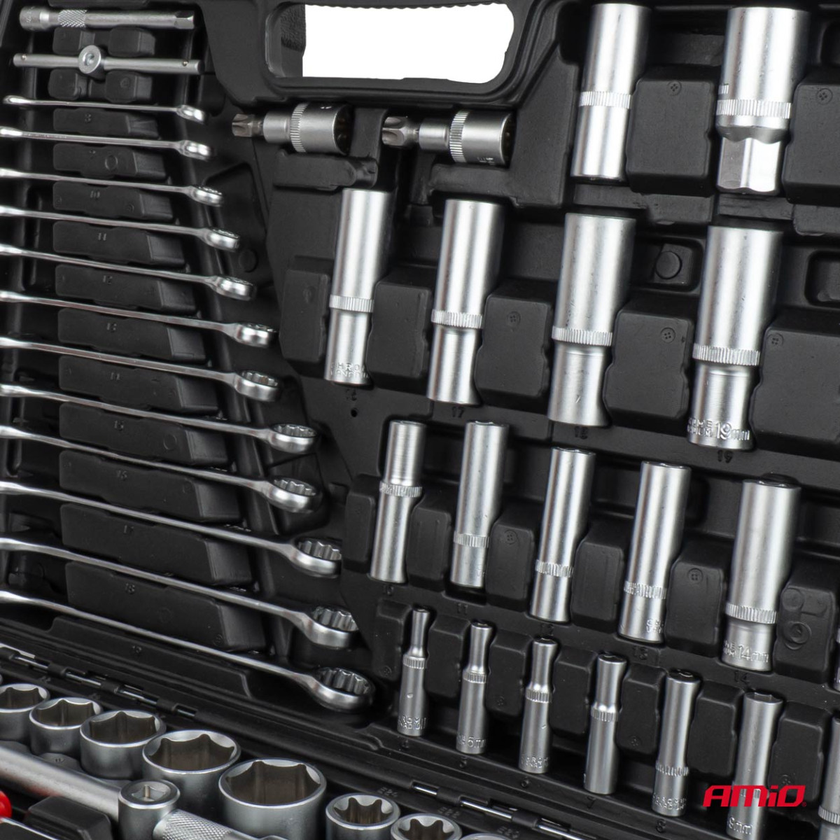 Bit, wrench and socket set with ratchets, 216 pcs., AMIO-05020
