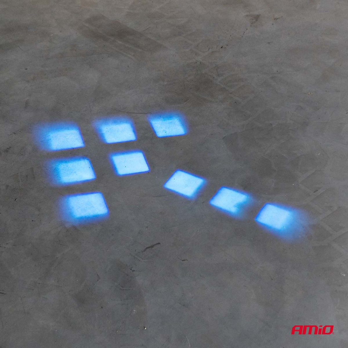 Signal light for forklifts, blue arrow, 15W 10–80V IP6K9K AMIO-04866