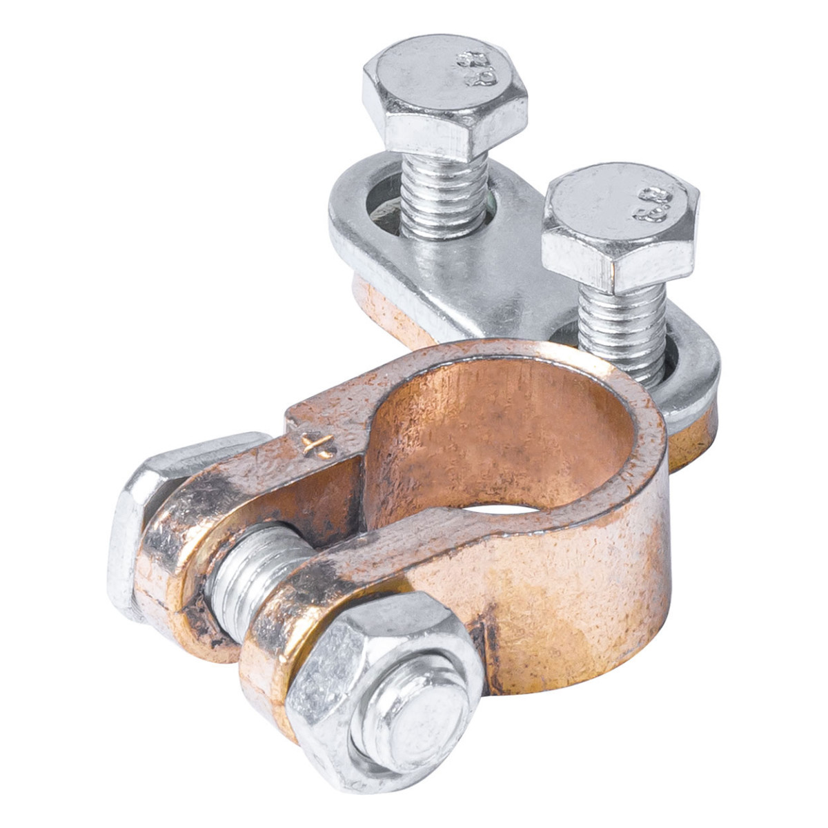 Battery terminal POSITIVE, brass, 600 A, AMIO-01660