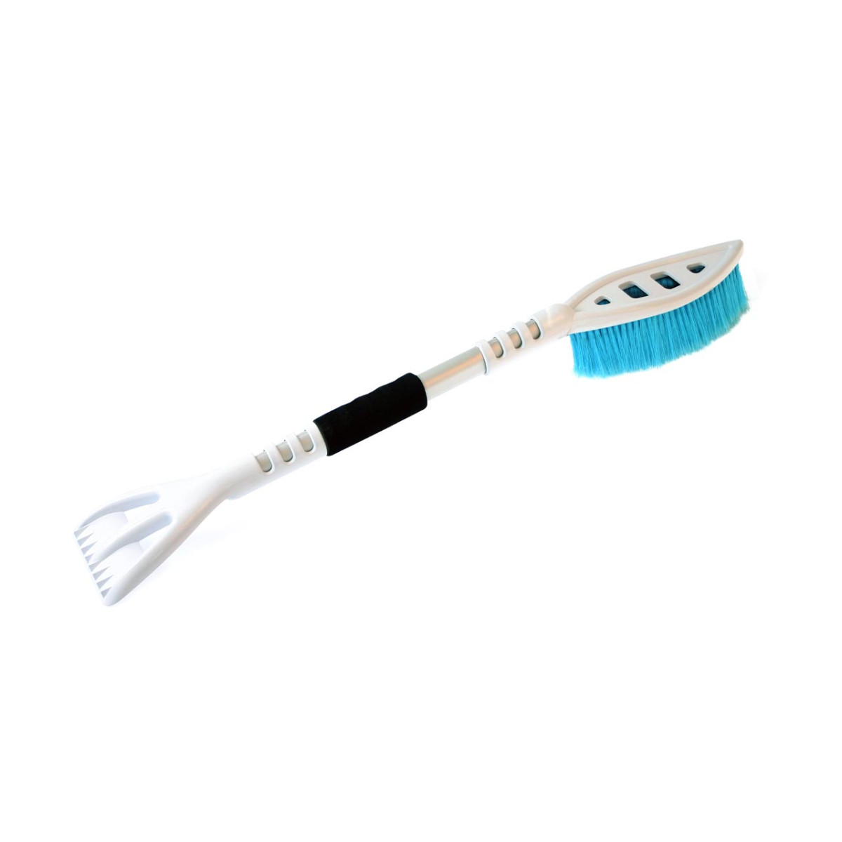 Snow brush with ice scraper PREMIUM M1 ABS, white/blue