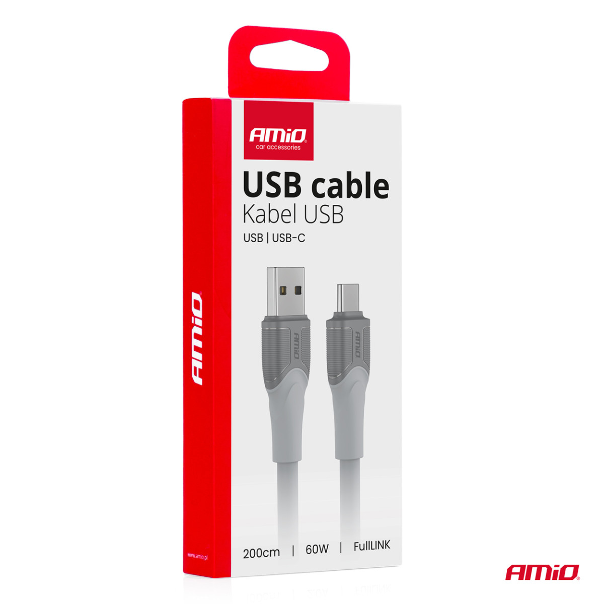 USB-A to USB-C cable 60W 2 m FullLINK X111 AMIO-04290