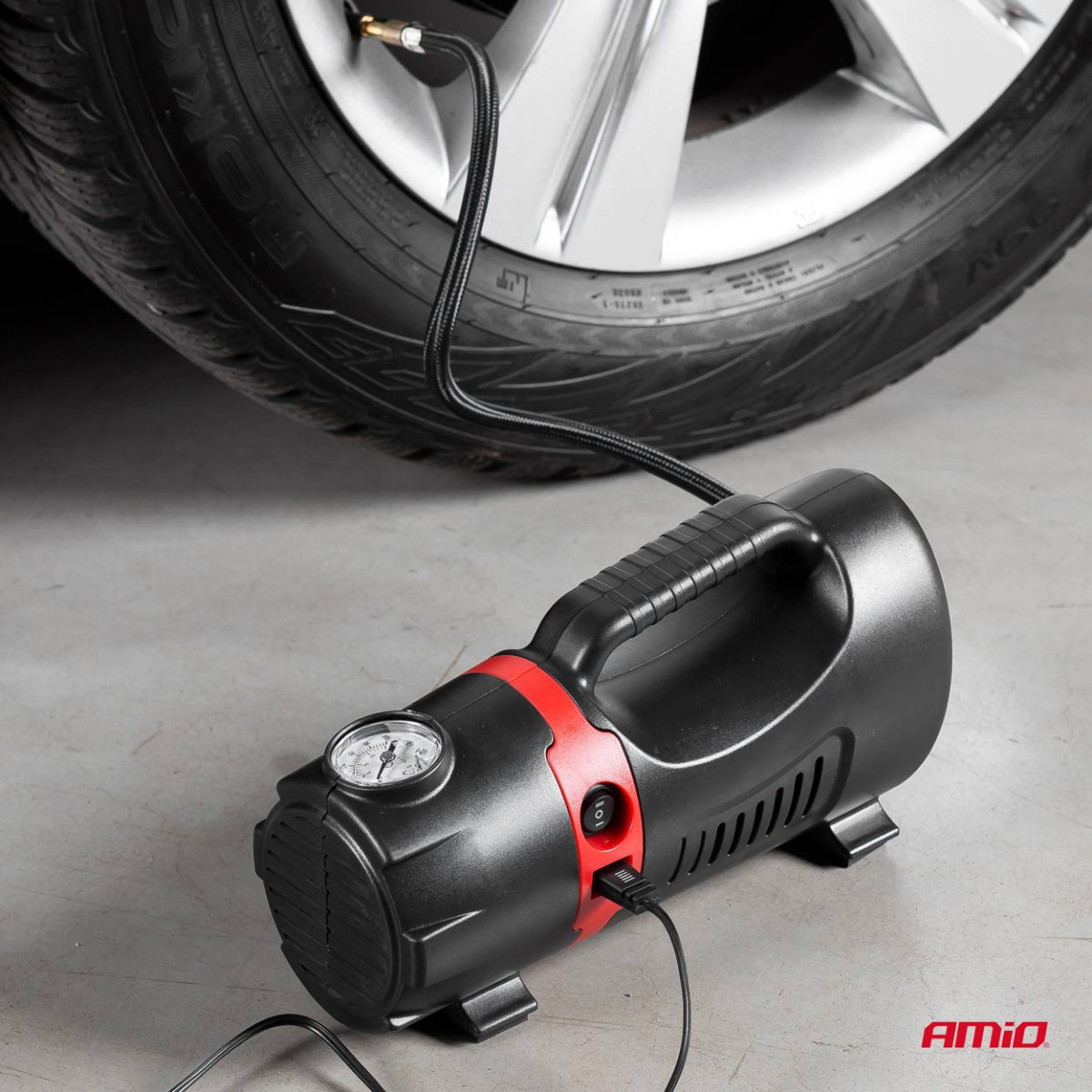 Car air compressor 12V/230V ACOMP-09 AMIO-02383