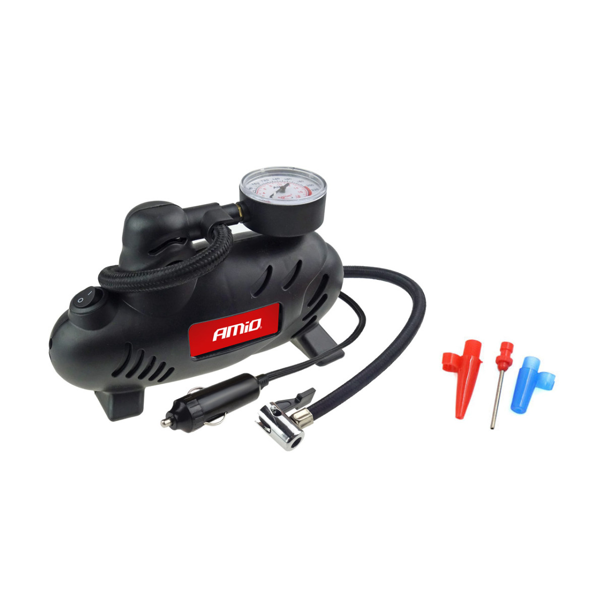Car air compressor with LED lighting 12V ACOMP-07 AMIO-02181