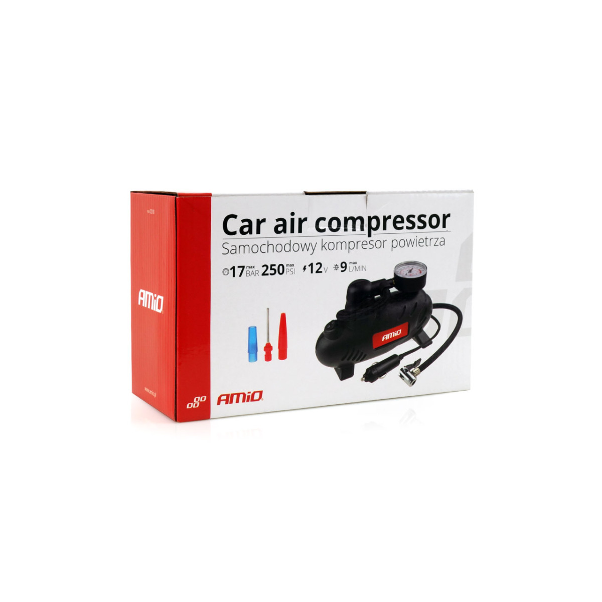 Car air compressor with LED lighting 12V ACOMP-07 AMIO-02181
