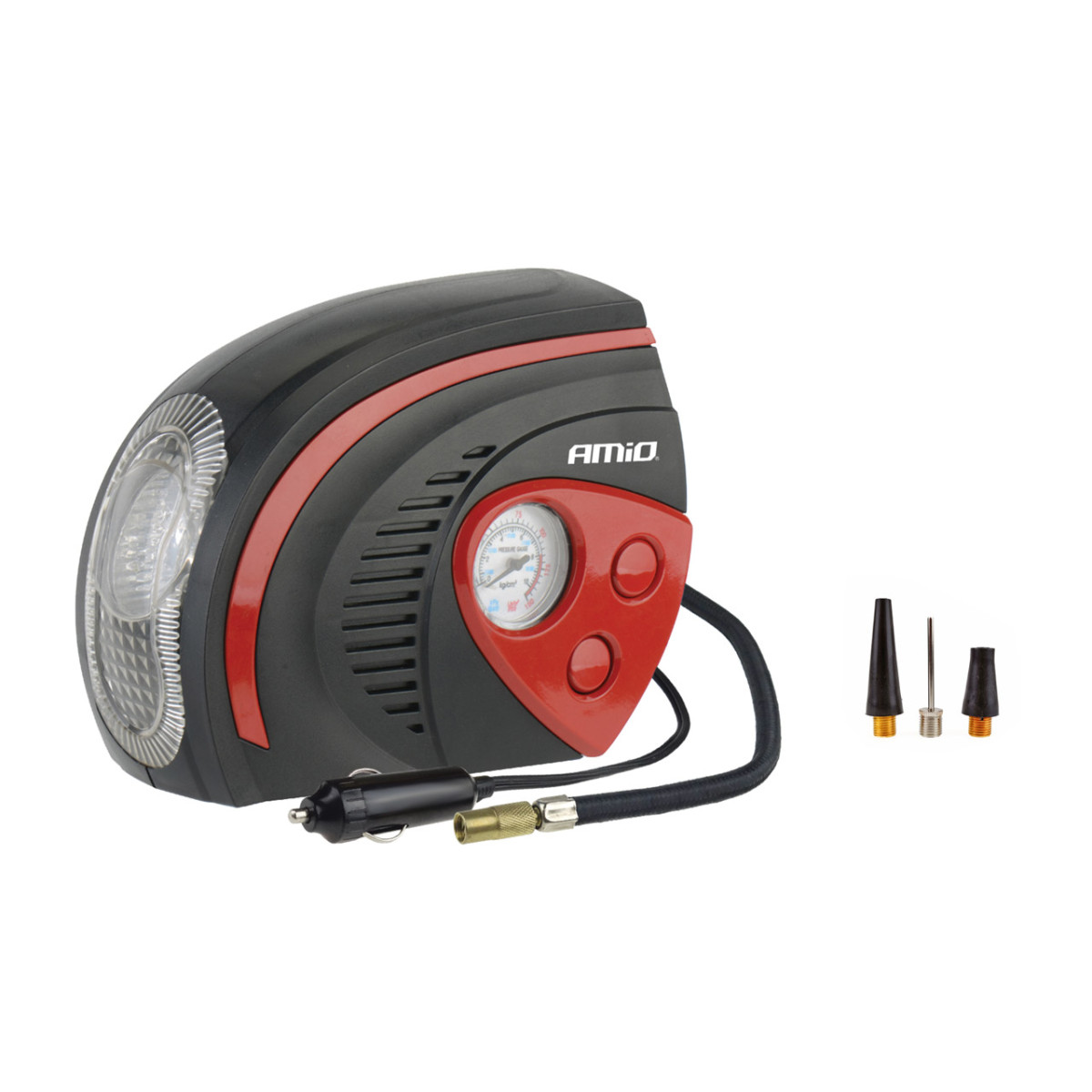 Car air compressor with LED lighting 12V ACOMP-08 AMIO-02182