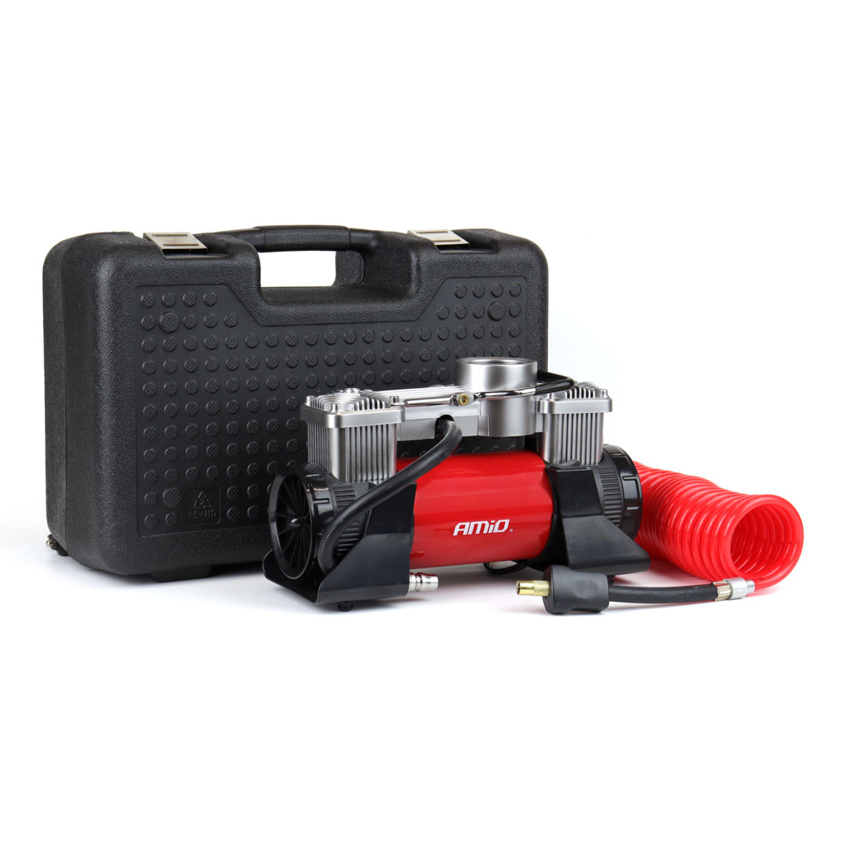 Car air compressor, 2 cylinders 12V HQ AMiO-02640