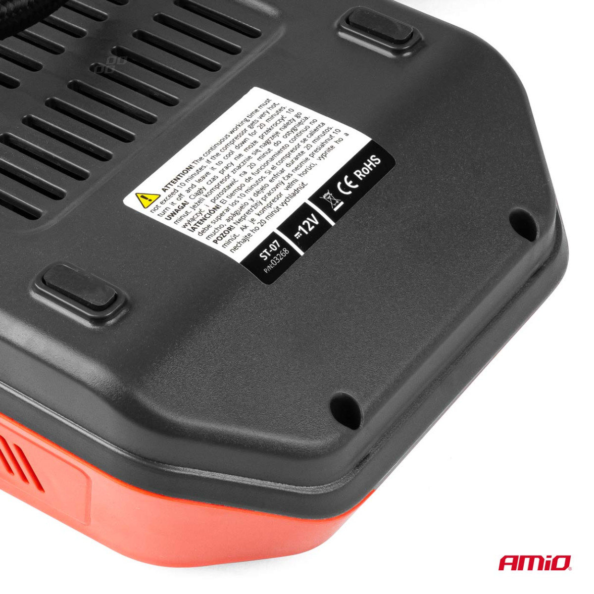 Car air compressor 12 V, LCD, LED, AMIO-03268