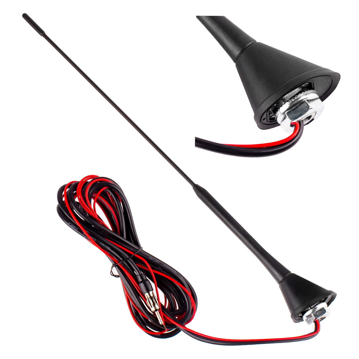 Car antenna 40 cm with amplifier, ANT08 AMIO-01511