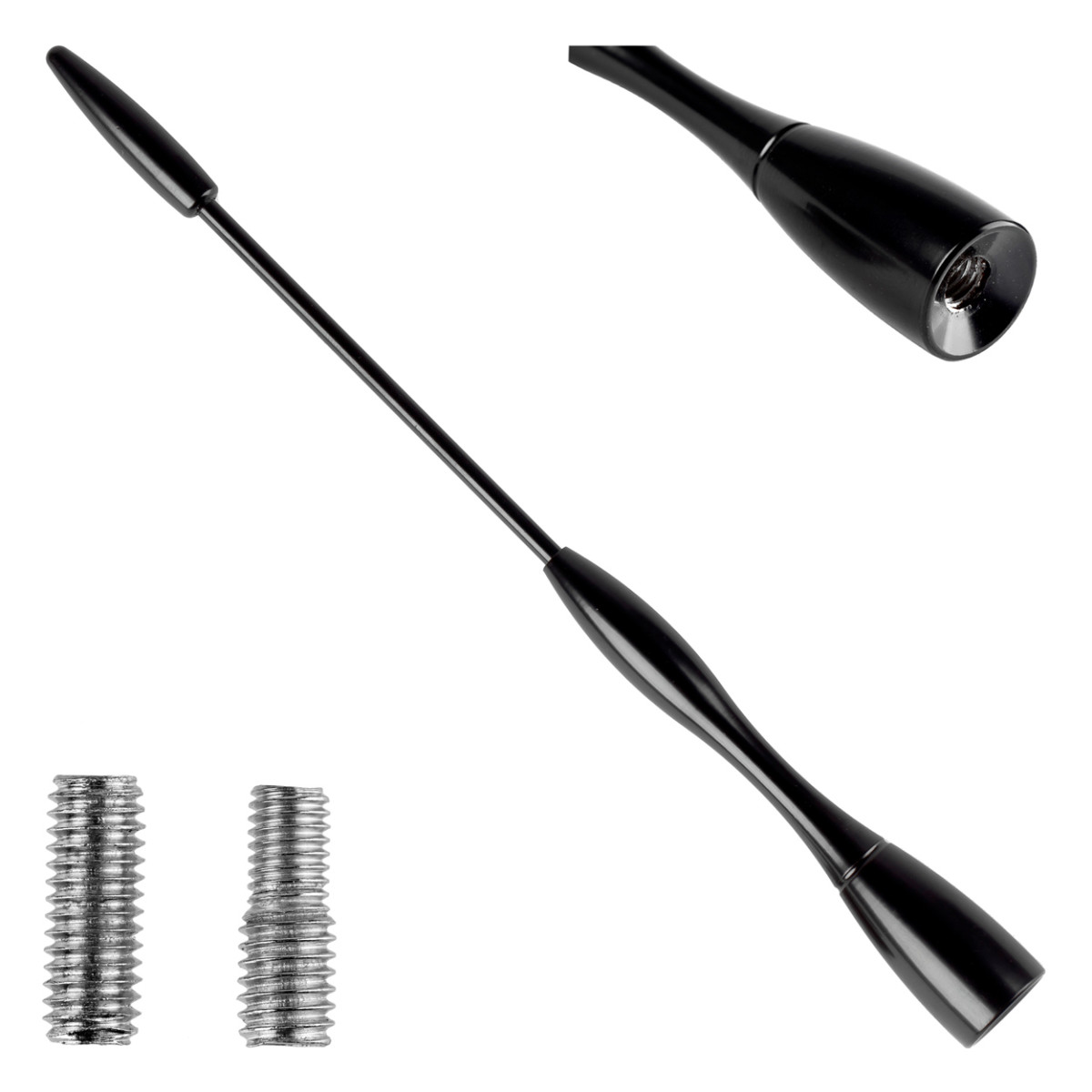 Car aluminum antenna, 16 cm, with 5/6 mm adapter, ANTM04 AMIO-01052