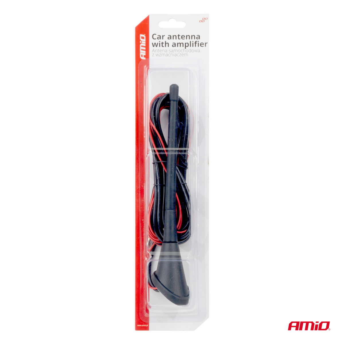 Car antenna with amplifier, ANT04 AMIO-01127