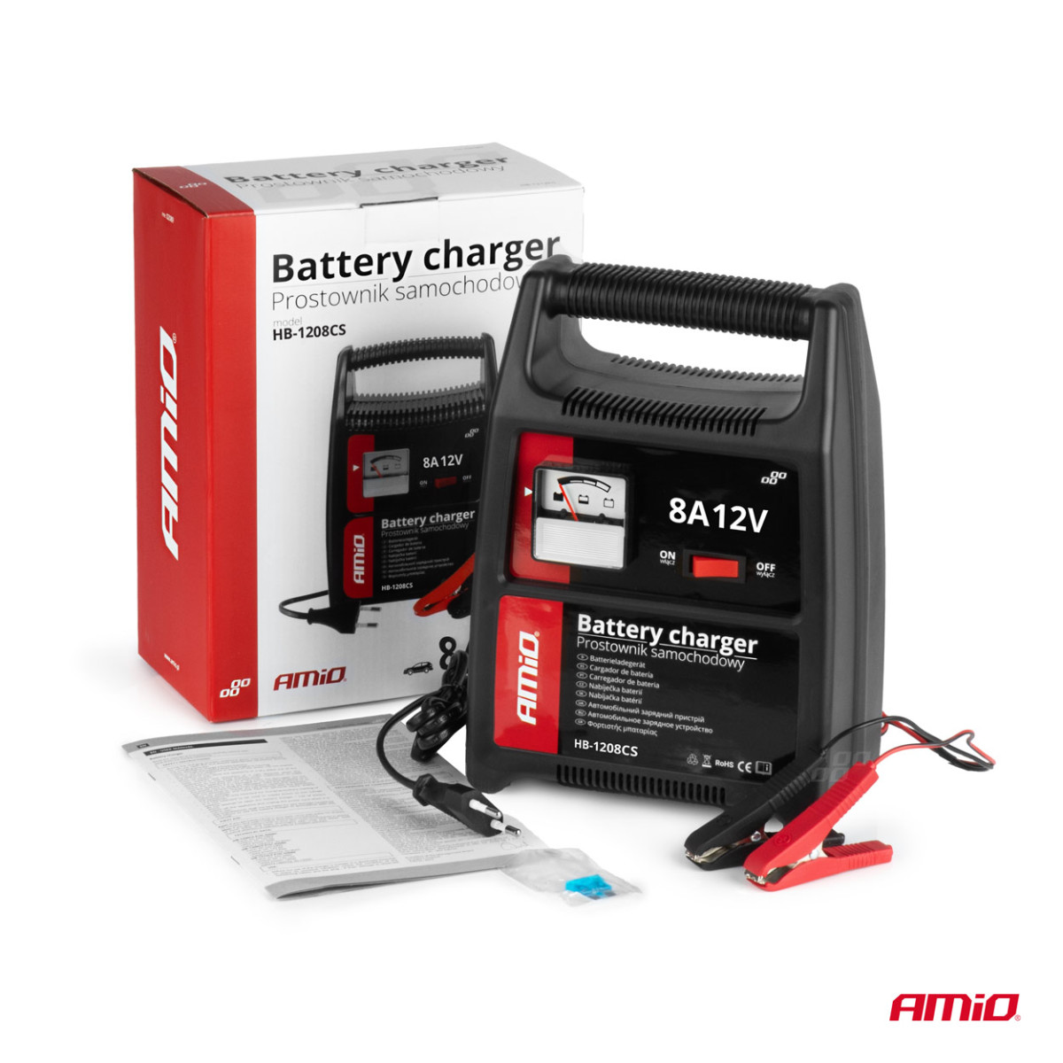 Battery charger SBC-8A 8A 12V AMIO-02086