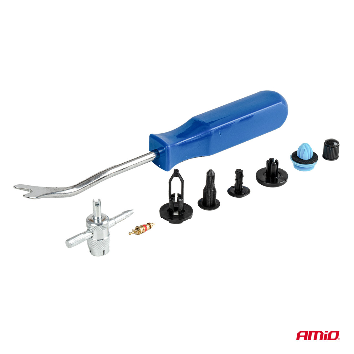 Automotive mounting pins and clips set, 148 pcs. AMIO-04741
