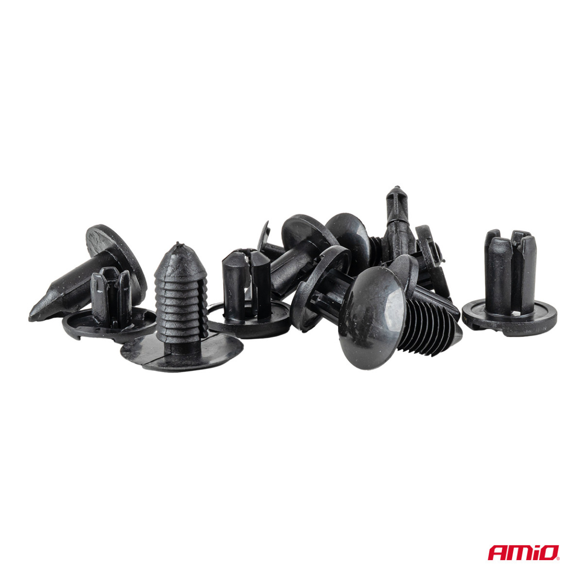 Set of automotive mounting pins and clips, 240 pcs. AMIO-04737