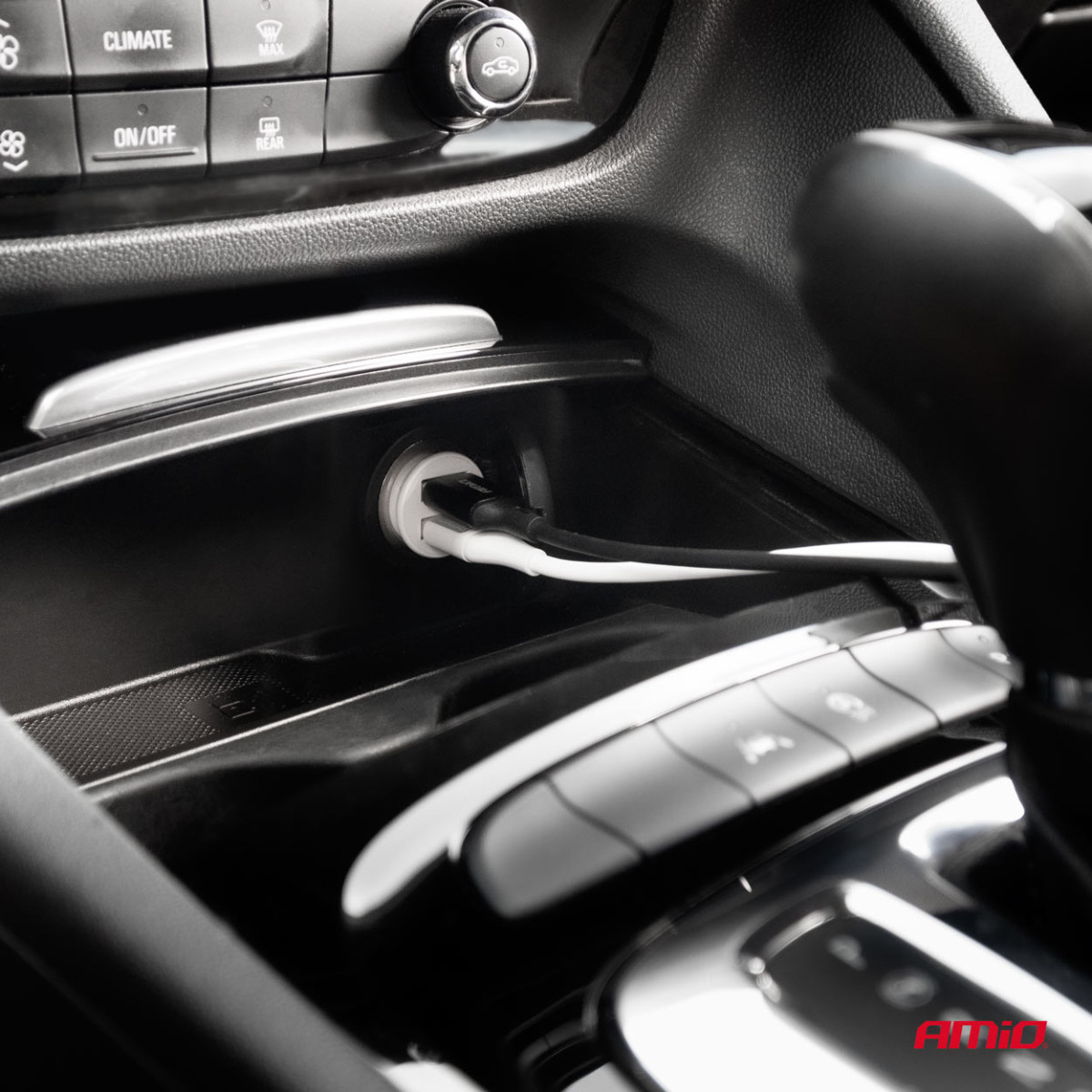 Car charger 2x USB-A 2.1A 12/24V AMiO-03872