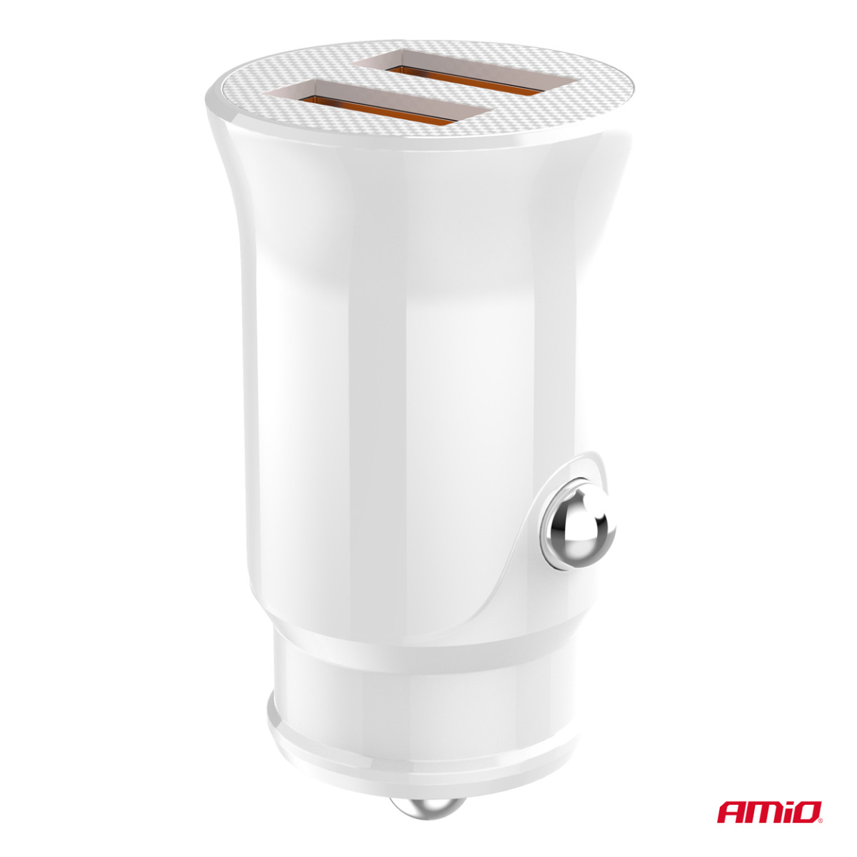 Car charger 2x USB-A 2.1A 12/24V AMiO-03872