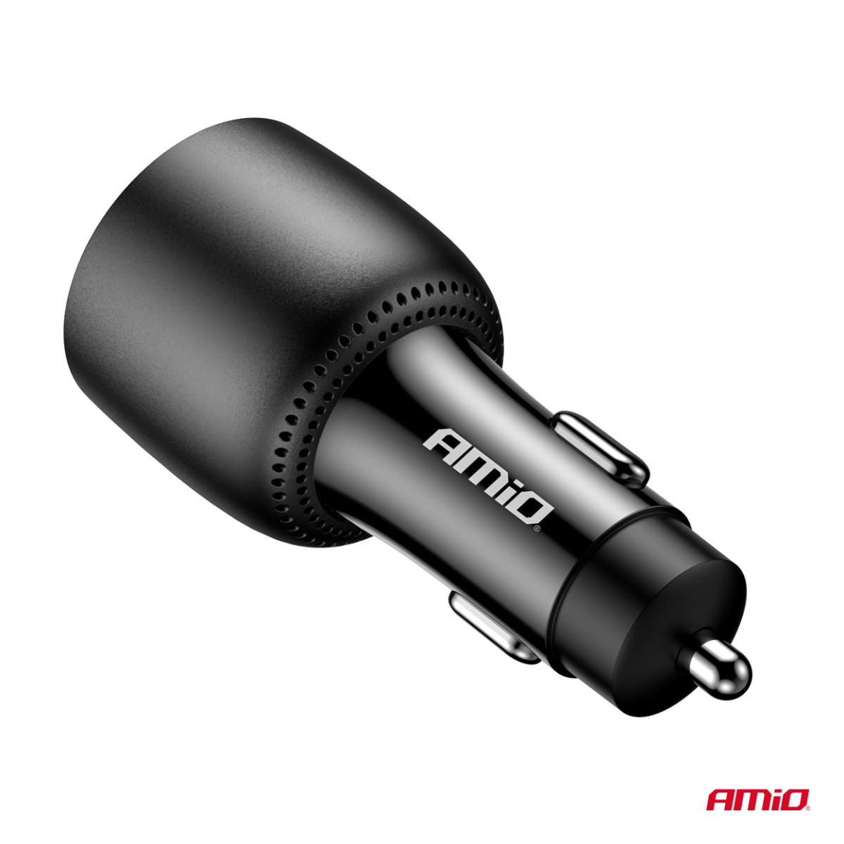 Car charger 2x USB-C + USB-A 12/24V 100W AMIO-04371