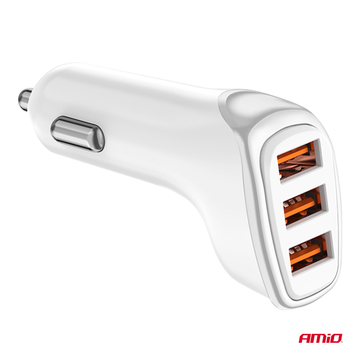 Car charger 3x USB-A 3.1A 12/24V AMiO-03885