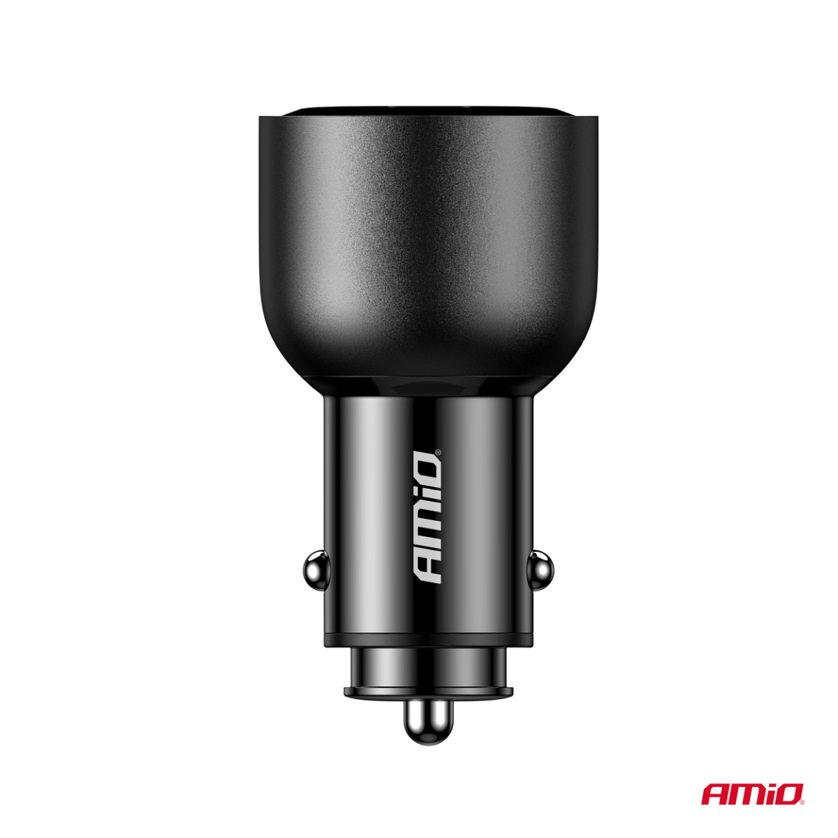 Car charger 2x USB-C + USB-A 12/24V 95W AMIO-04372