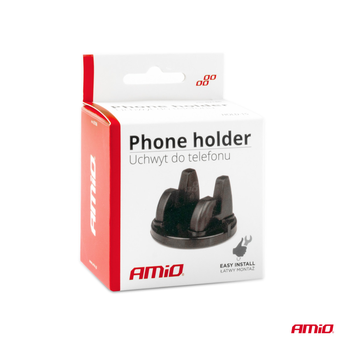 Car phone holder - non-slip silicone mat, with 360° rotation HOLD-15
