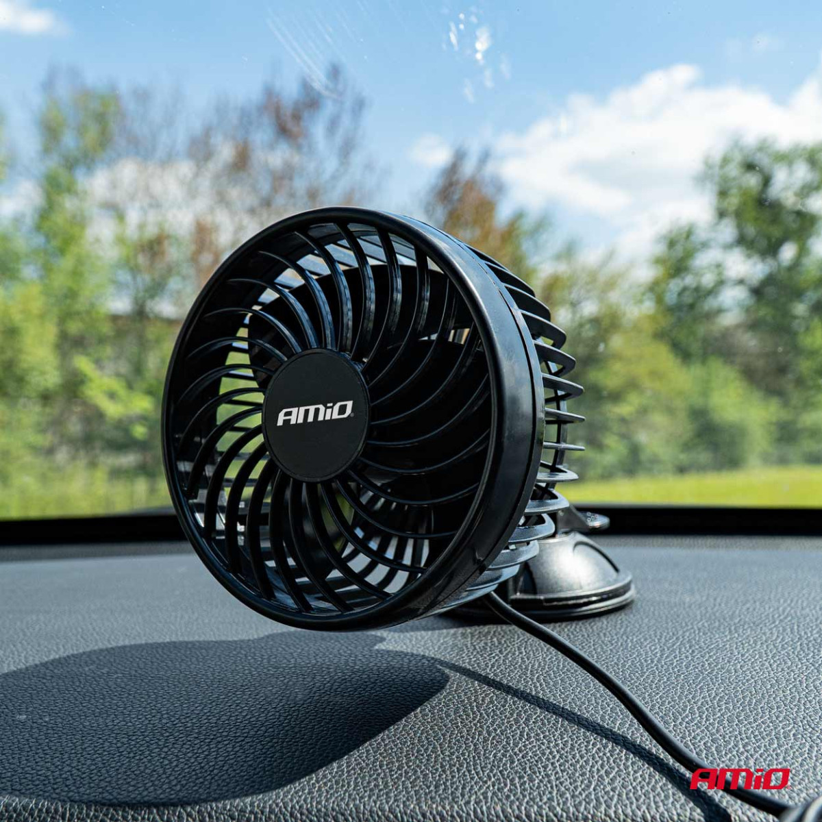 Car fan with suction cup 4.5" 24V