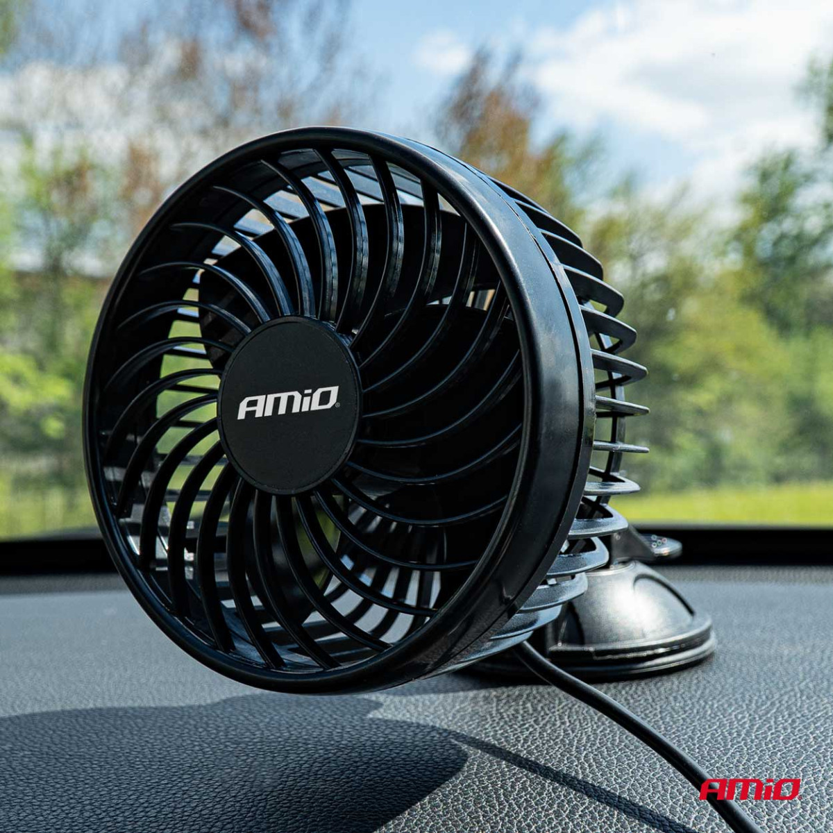Car fan with suction cup 6" 24V