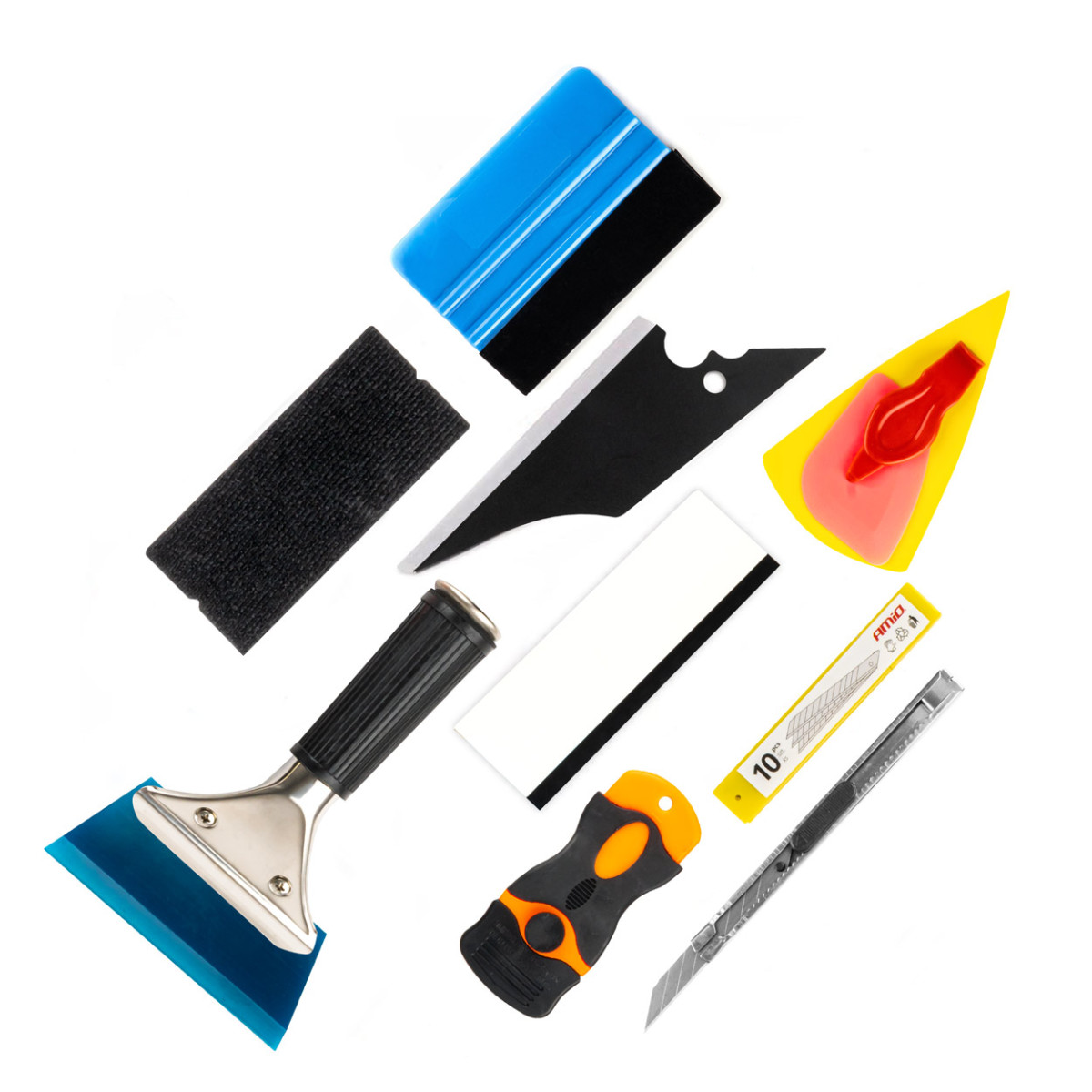 Car film application tool set 24 pcs., AMIO-03118