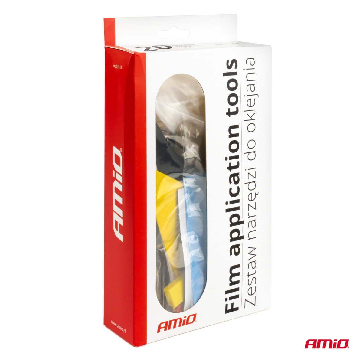 Car film application tool set 24 pcs., AMIO-03118