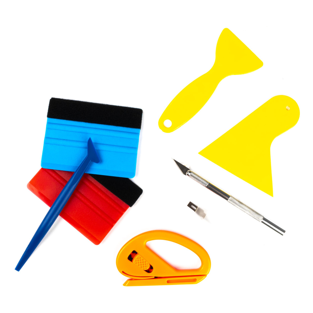Car film application tool set 8 pcs., AMIO-03117