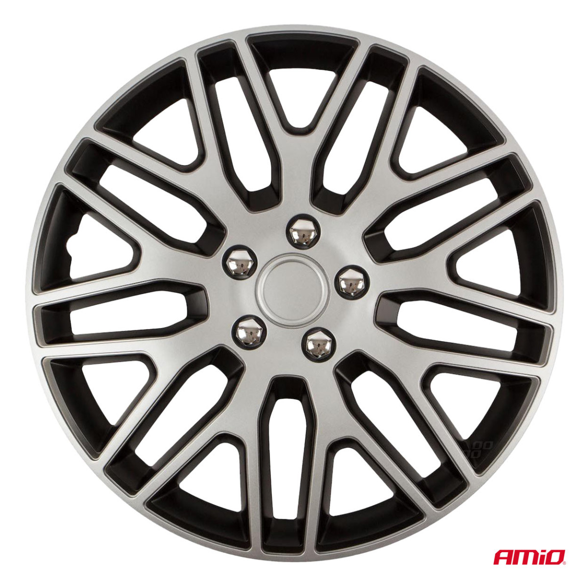 Wheel covers 4 pcs. Dakar, black and silver 16"