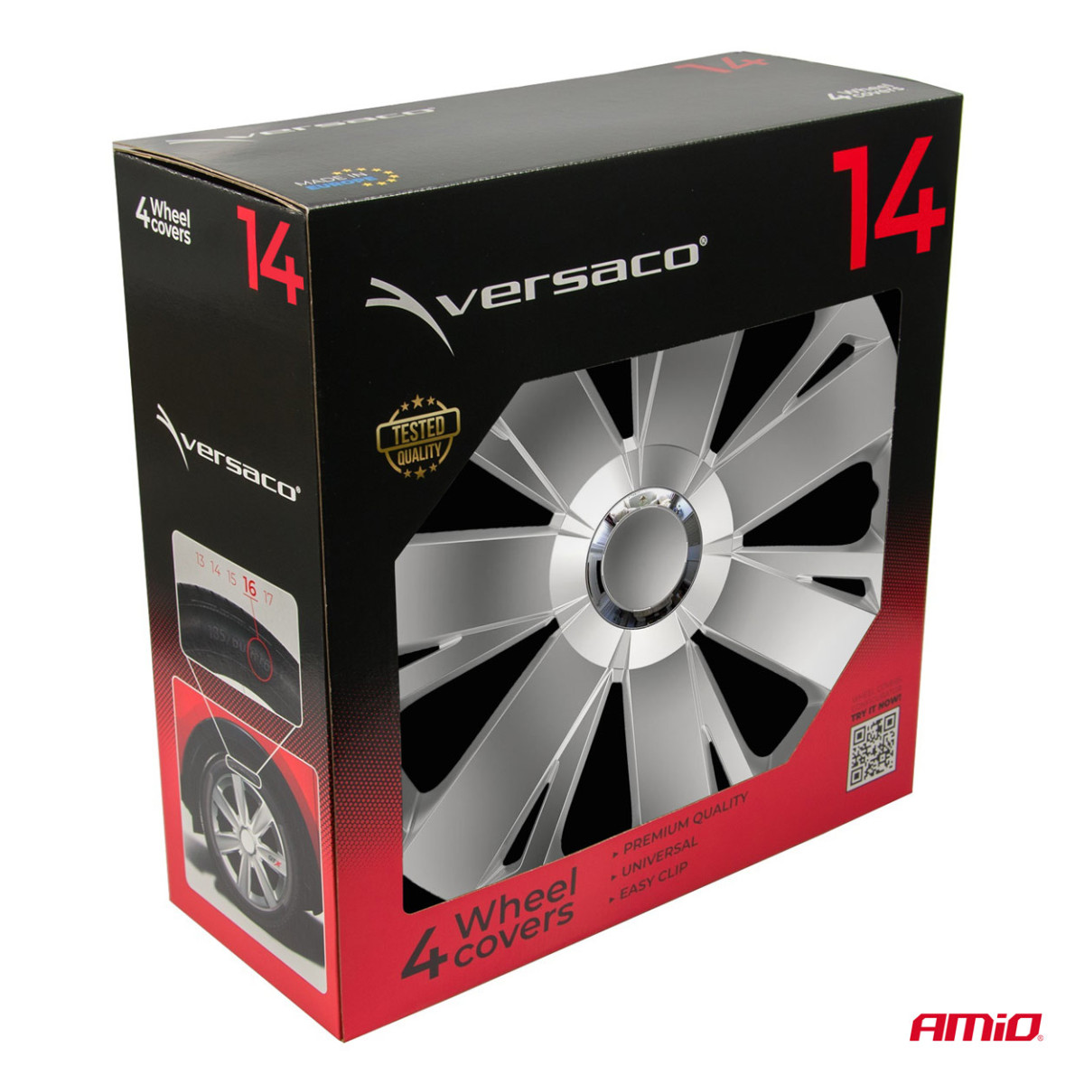 Wheel covers 4 pcs. Energy, silver 14"