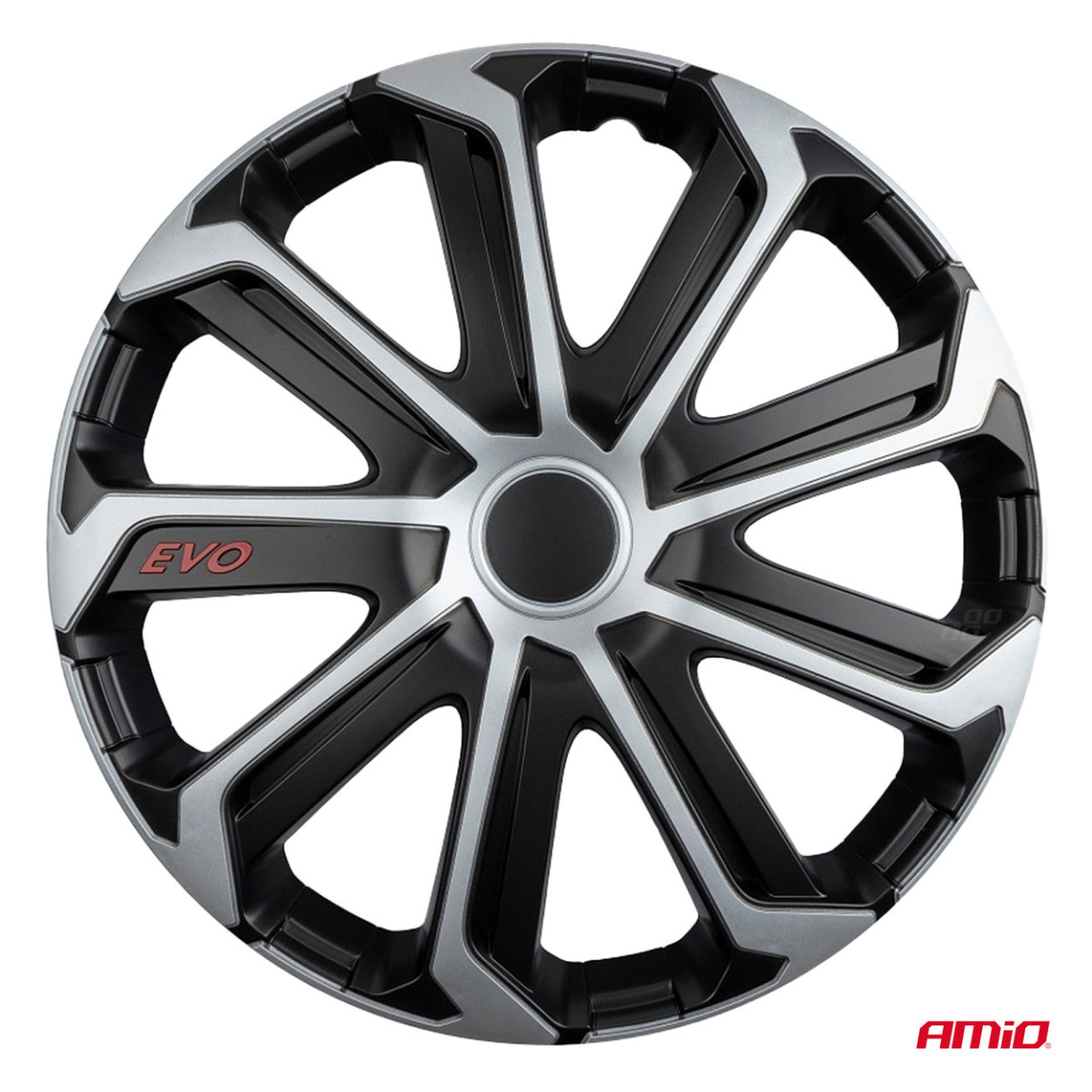 Wheel covers 4 pcs. EVO, black and silver 16"