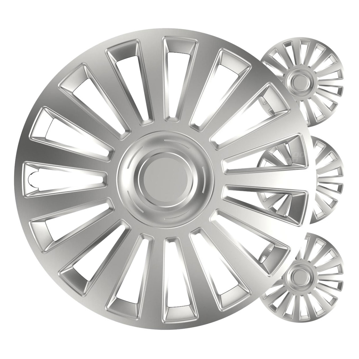 Wheel covers 4 pcs. Luxury, silver 13"