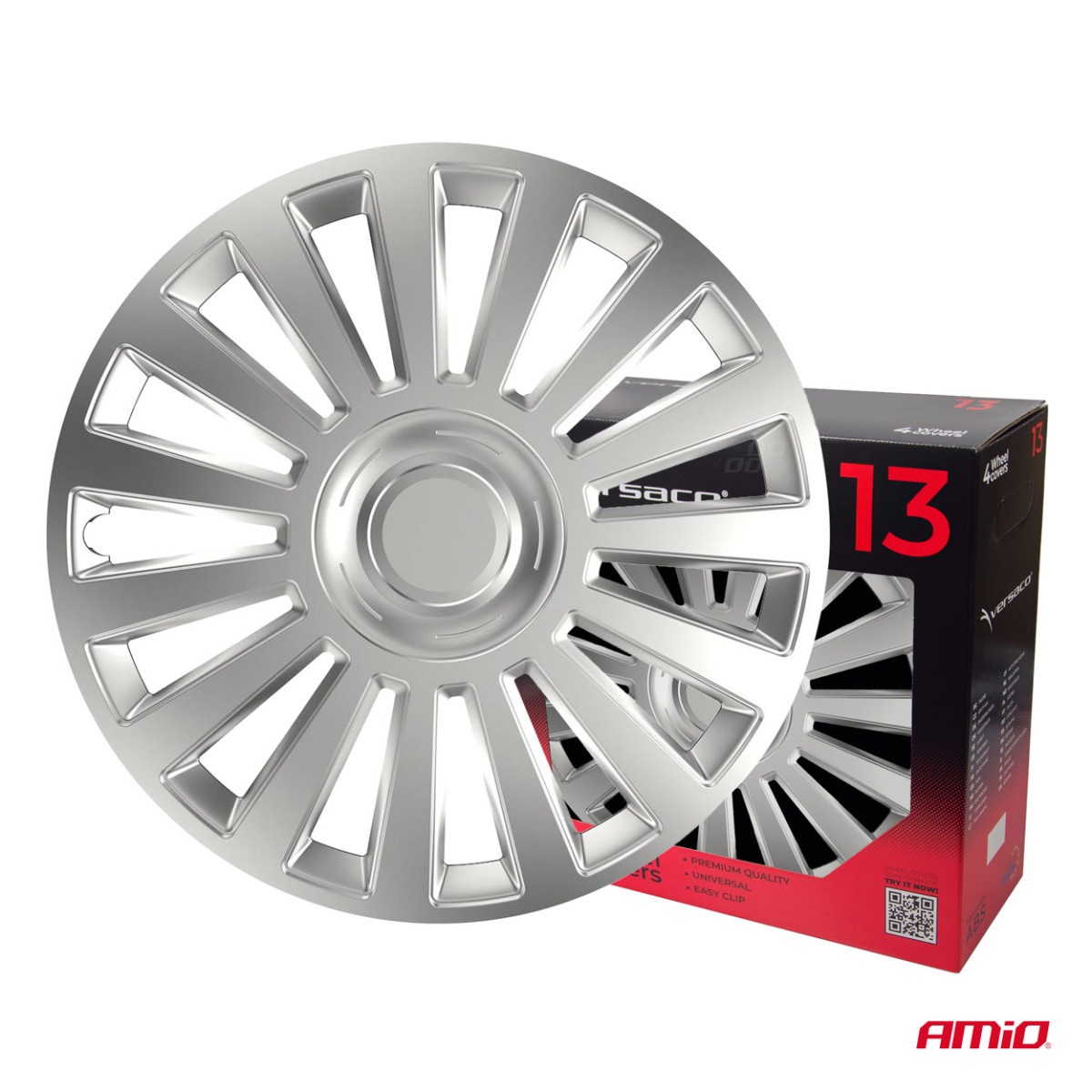 Wheel covers 4 pcs. Luxury, silver 13"