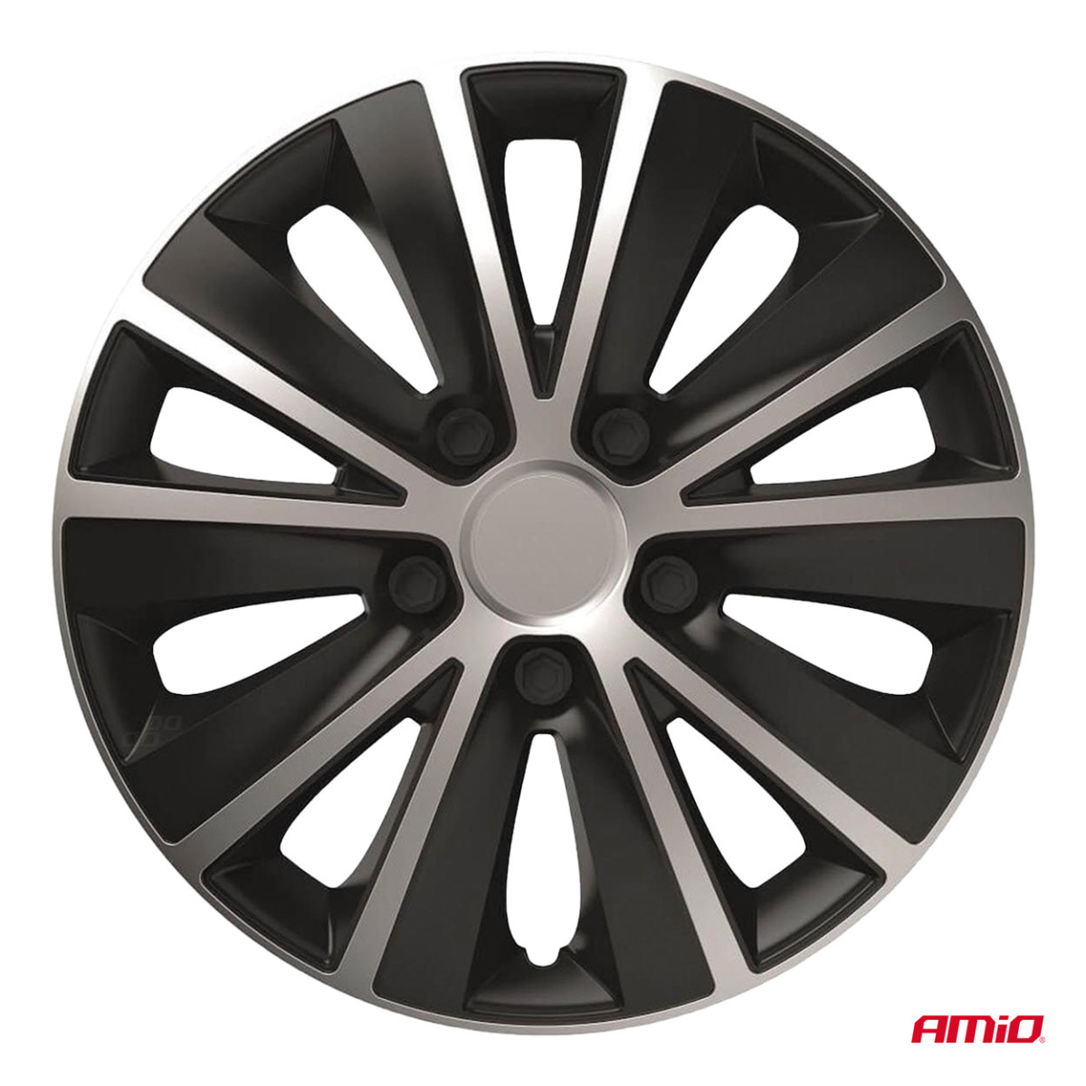 Wheel covers 4 pcs. Rapide, black and silver 16"