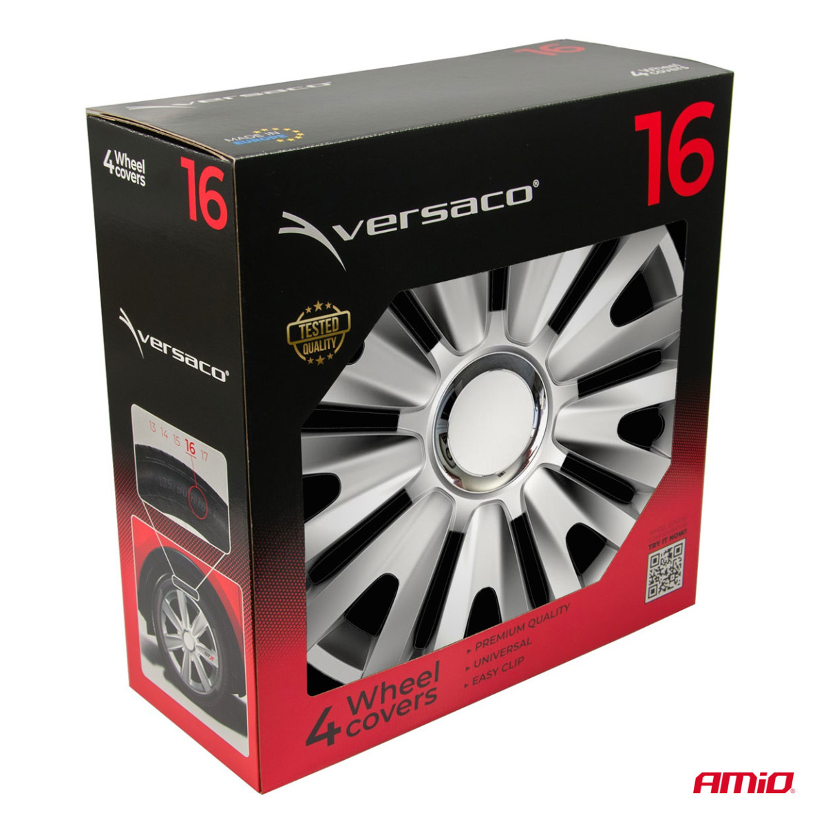 Wheel covers 4 pcs. Royal, silver 16"