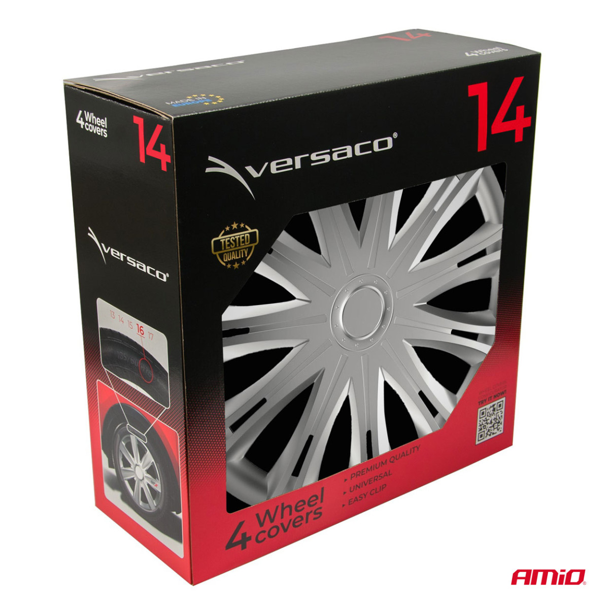 Wheel covers 4 pcs. Spark, silver 14"