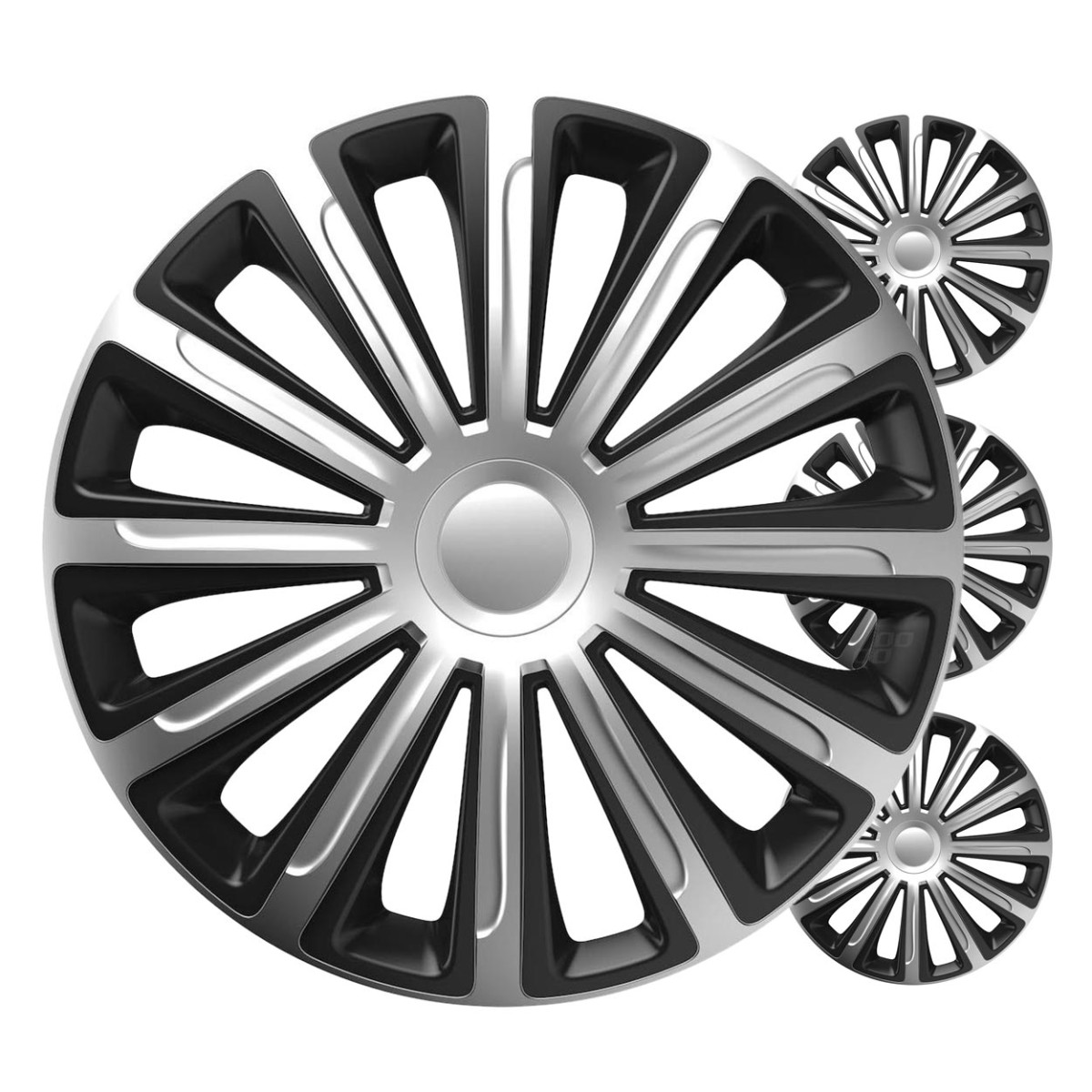 Wheel covers 4 pcs. Trend, black and silver 13"