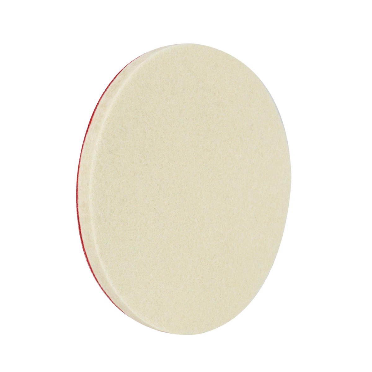 Car polishing felt disc with velcro fastening, 125 mm x 10 mm AMIO-02650
