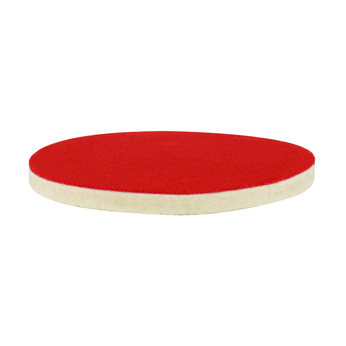 Car polishing felt disc with velcro fastening, 125 mm x 10 mm AMIO-02650
