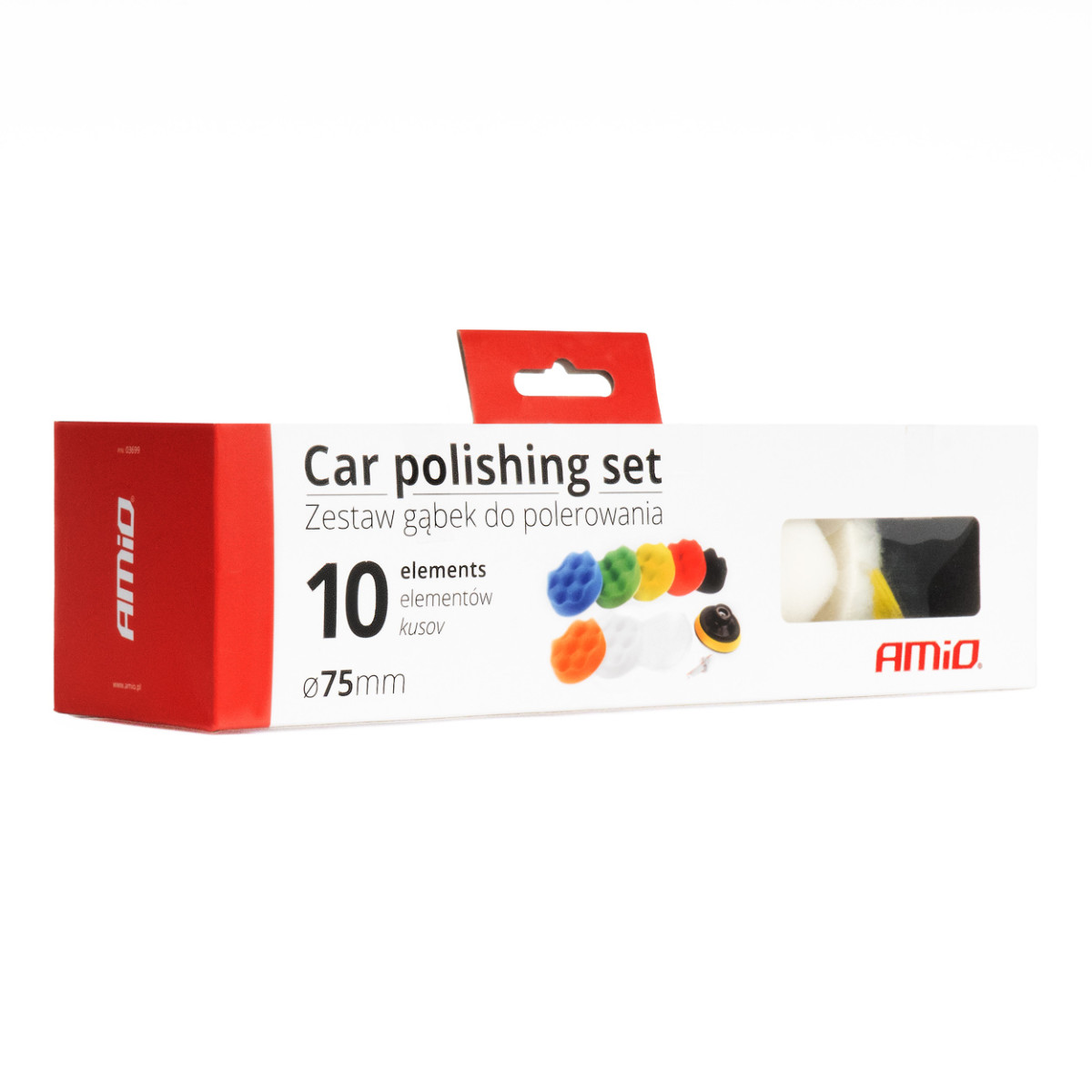 Car polishing set, 7 pcs. 80 mm AMIO-03699