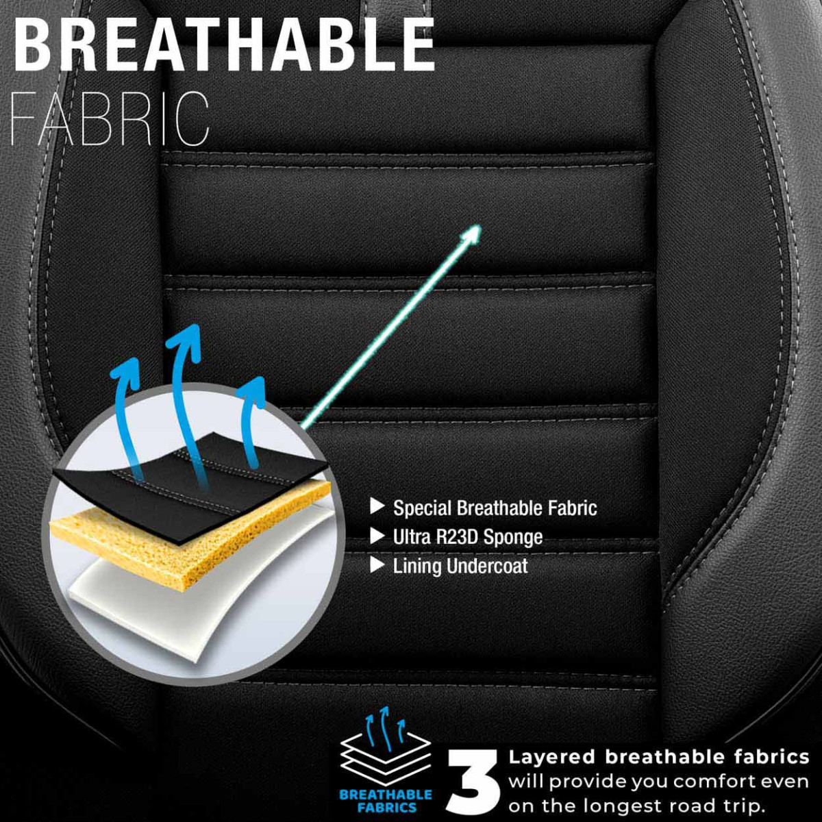 Universal seat covers OTOM, LIMITED - black / gray