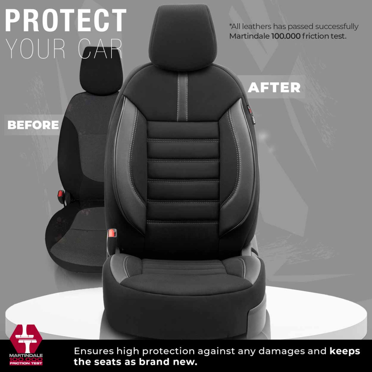 Universal seat covers OTOM, LIMITED - black / gray
