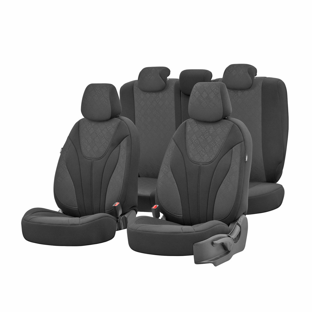 Universal seat covers OTOM, RUBY - black / gray 