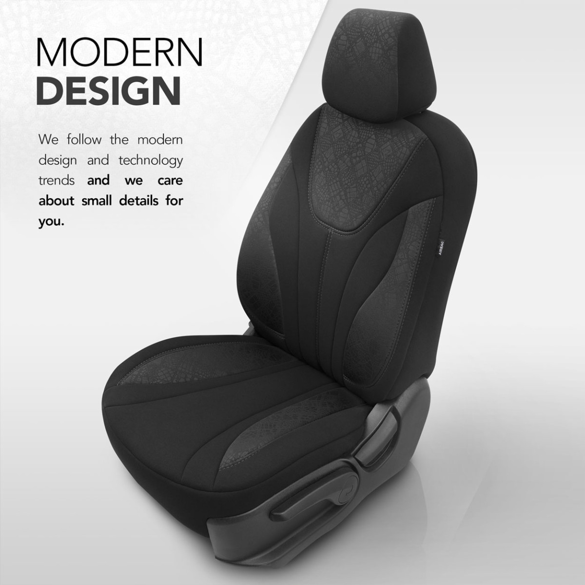 Universal seat covers OTOM, RUBY - black / gray 