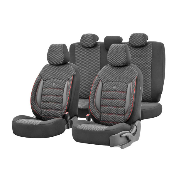 Universal seat covers OTOM, SPORT PLUS - gray, red