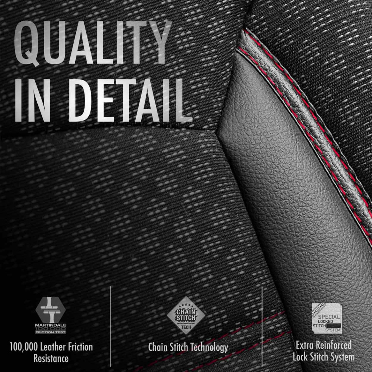 Universal seat covers OTOM, SPORT PLUS - gray, red