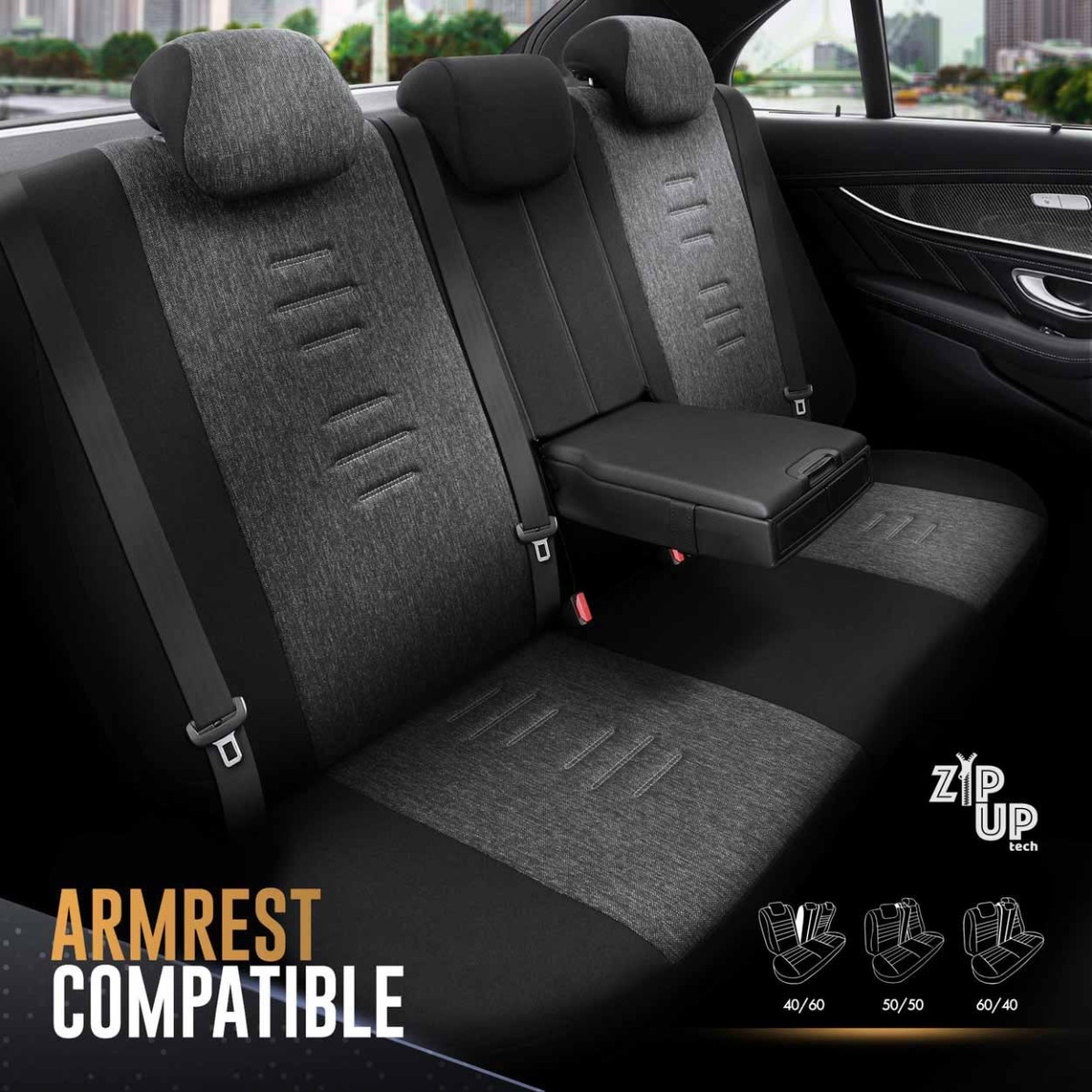 Universal seat covers OTOM, THRONE - dark gray