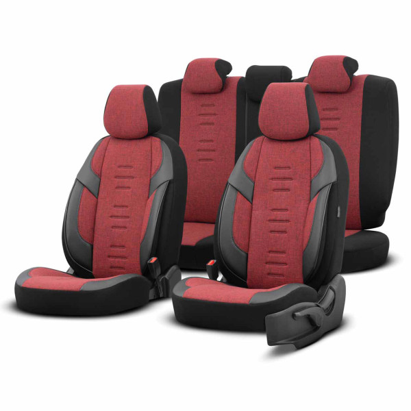Universal seat covers OTOM, THRONE - red