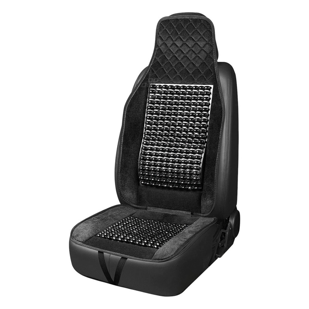 Beaded car seat mat CSM-16, 45x120 cm - black